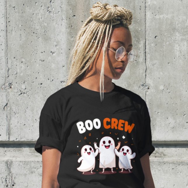 Boo Crew Witziges Niedliches Halloween Womens Tshi Tri-Blend Shirt (Von Creator hochgeladen)