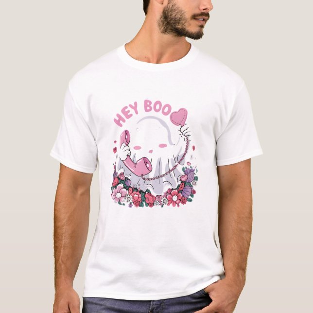 Boo Cute Ghost Funny Halloween T-Shirt (Vorderseite)