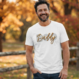 Boo Daddy Orange Gray Typografy Halloween T - Shir T-Shirt