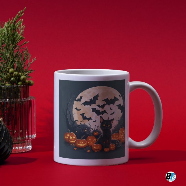 Boo! Dark Halloween Thema Geschenkdesign Kaffeetasse (Von Creator hochgeladen)
