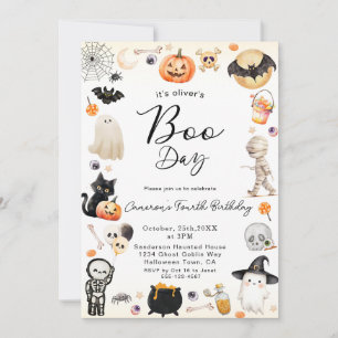 Boo Day ANGE AGE Halloween Geburtstag Einladung