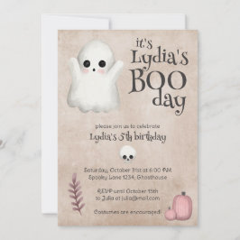 Boo Day Kawaii Ghost Halloween Geburtstag Einladung
