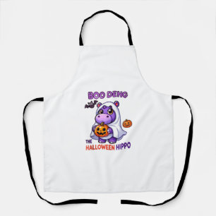 Boo Deng Das Halloween Hippo Niedlich Bouncy Pig C Schürze