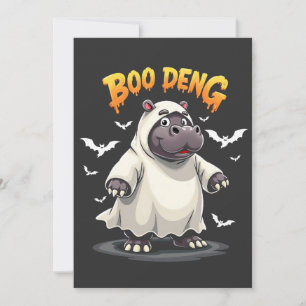 Boo Deng Ghost Baby Pygmy Hippo Moo Deng Halloween Einladung