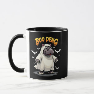 Boo Deng Ghost Baby Pygmy Hippo Moo Deng Halloween Tasse