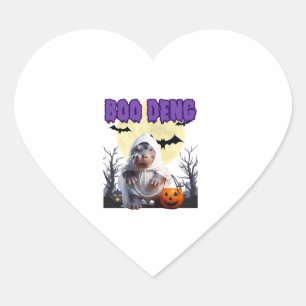 Boo Deng Moo Deng Niedlich Baby Pygmy Hippo Hallow Herz-Aufkleber