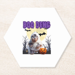 Boo Deng Moo Deng Niedlich Baby Pygmy Hippo Hallow Untersetzer