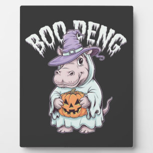 Boo deng Spooky Halloween Moo Deng Baby Hippo Fotoplatte