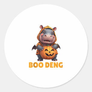 Boo Deng T-Shirt Funny Moo Deng Kostüm Baby Hippo Runder Aufkleber
