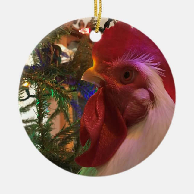 Boo die Roo Kreis-Weihnachtsverzierung Keramik Ornament (Vorne)