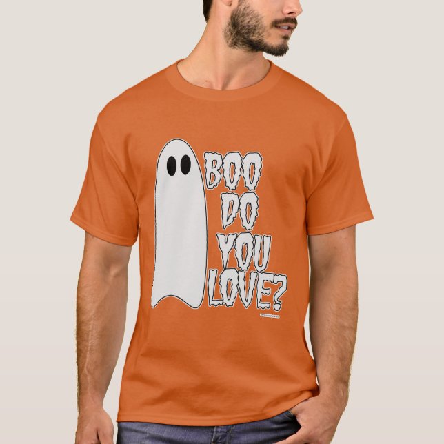 Boo Do you Liebe Halloween Slogan Dark T-Shirt (Vorderseite)