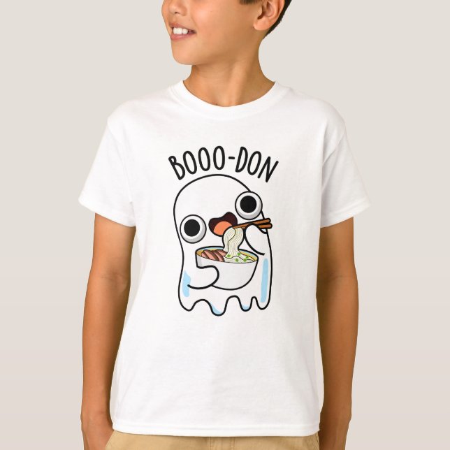Boo-don Funny Ghost Udon Pun T-Shirt (Vorderseite)