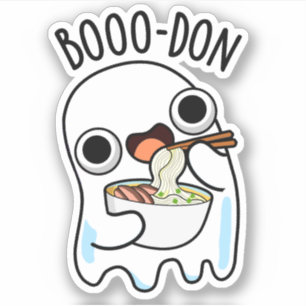 Boo-don Lustiger Geist Udon Pun  Aufkleber