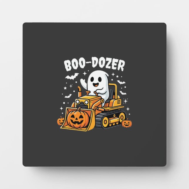 Boo Dozer Halloween-Geist-Bulldozer_1 Fotoplatte (Vorderseite)