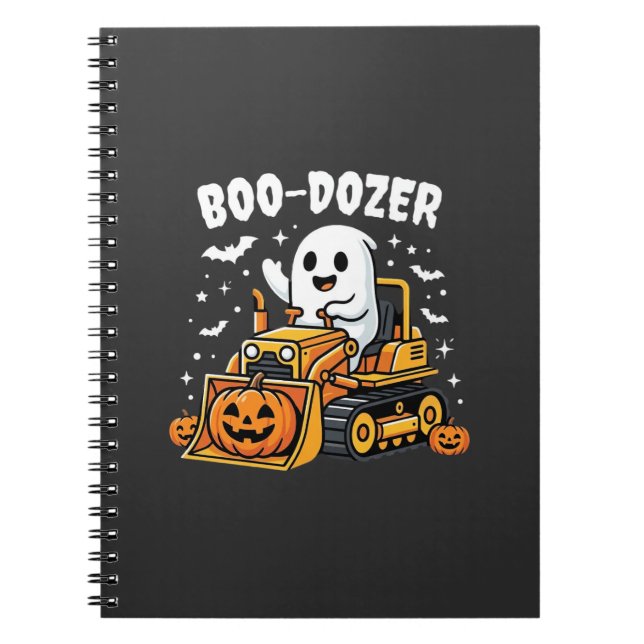 Boo Dozer Halloween Geist Bulldozer_1 Notizblock (Vorderseite)