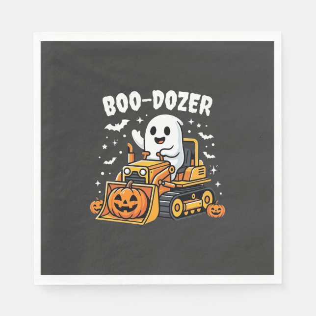 Boo Dozer Halloween Geist Bulldozer_1 Serviette (Vorderseite)