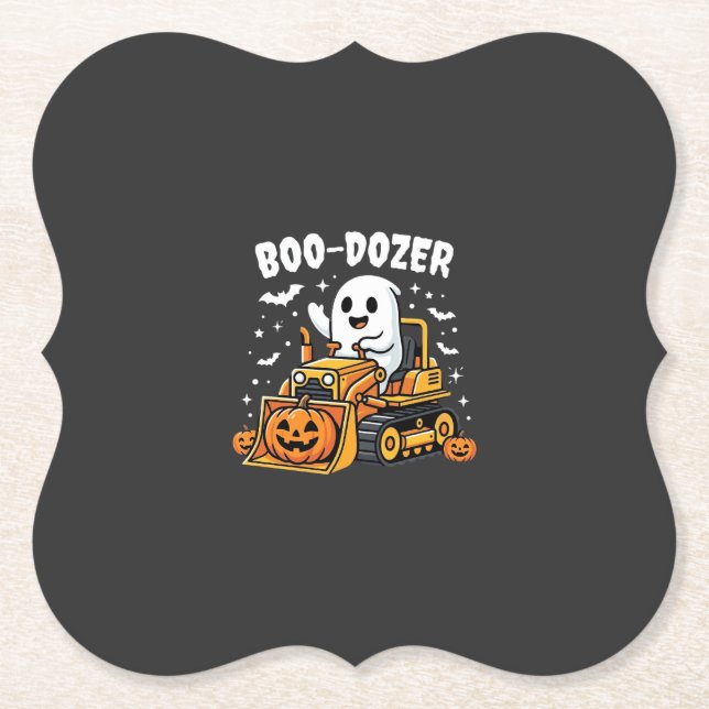Boo Dozer Halloween Geist Bulldozer_1 Untersetzer (Vorderseite)