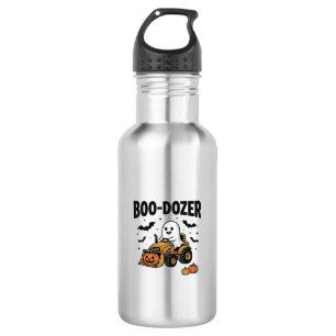 Boo-Dozer Halloween-Geist-Bulldozer-Design_1 Edelstahlflasche
