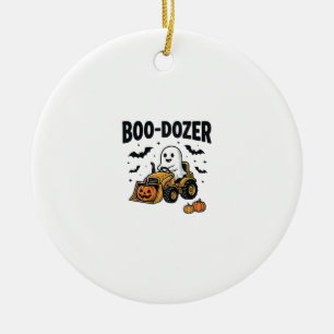 Boo-Dozer Halloween-Geist-Bulldozer-Design_1 Keramik Ornament