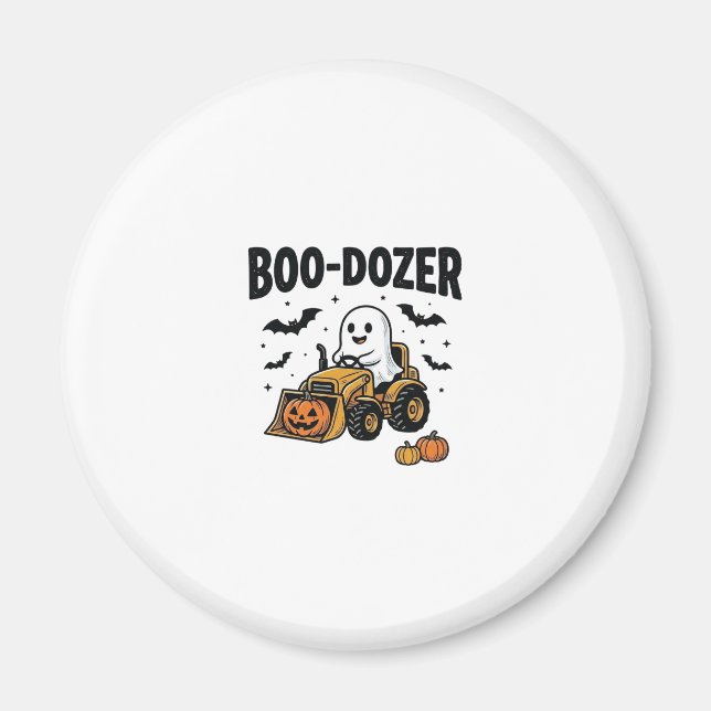 Boo-Dozer Halloween-Geist-Bulldozer-Design_1 Magnet (Vorne)
