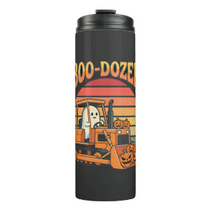 Boo-Dozer Halloween-Geist-Kürbis-Bulldozer Thermosbecher
