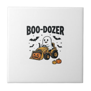 Boo-Dozer Halloween-Geister-Bulldozer-Design_1 Fliese