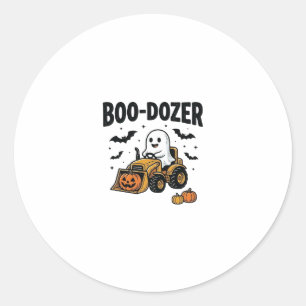 Boo-Dozer Halloween-Geister-Bulldozer-Design_1 Runder Aufkleber