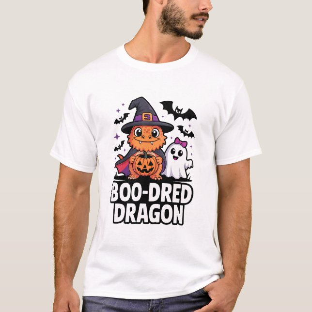Boo-Dred Dragon Halloween Design T-Shirt (Vorderseite)
