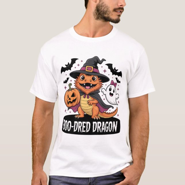 Boo-Dred Dragon Halloween Illustration T-Shirt (Vorderseite)
