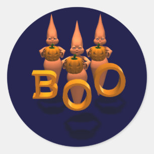 Boo! Drei Niedliche Ghostien Runder Aufkleber