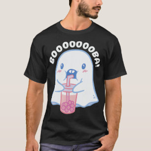 Boo Drinks Boba Tea Funny Ghost Halloween Costum T-Shirt