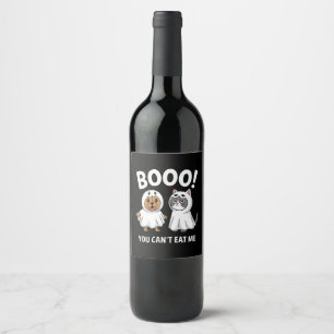 Boo, du kannst mich nicht essen Hunde und Katzen l Weinetikett