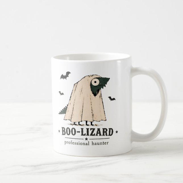 	Boo Echse Bartagame Halloween Geist Kunst Kaffeetasse (Rechts)