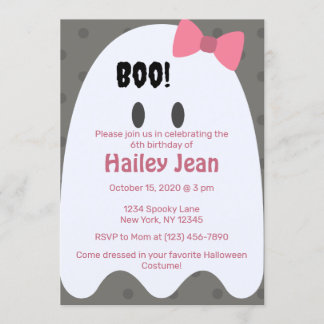 Boo! Einladung von Mädchen zu Geburtstagsparty