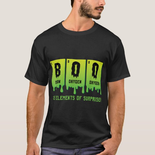 Boo Elements of Überraschungswissenschaftslehrer H T-Shirt (Vorderseite)