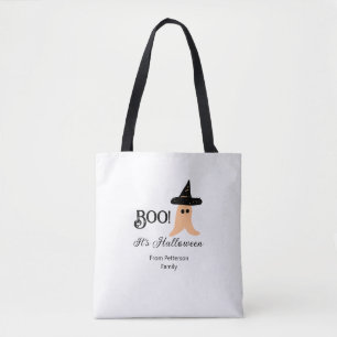 Boo es ist Halloween vom orangefarbenen Geist