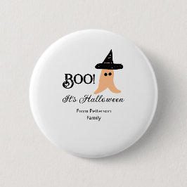 Boo es ist Halloween vom orangefarbenen Geist Button