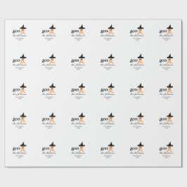 Boo es ist Halloween vom orangefarbenen Geist Geschenkpapier