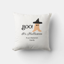 Boo es ist Halloween vom orangefarbenen Geist Kissen