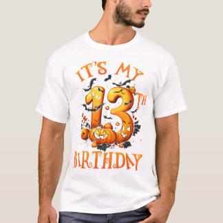 Boo es ist mein 13. Geburtstags Halloween Pumpkin  T-Shirt