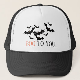 "BOO EUCH!" Black Bats Halloween Custom Truckerkappe