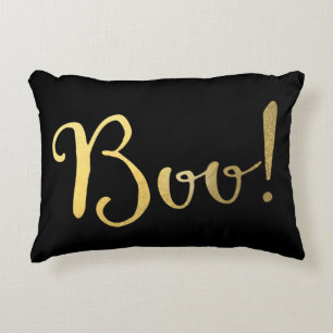 BOO! Falscher Gold-Look Halloween Festive Fall Zierkissen