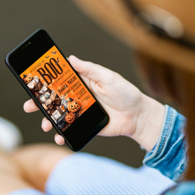 Boo Fast Due Pumpkin Windel Kuchen Kinderdusche Einladung (Von Creator hochgeladen)