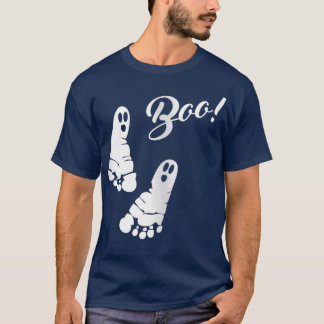 Boo Footprints Halloween Pregnancy Ankündigung G T-Shirt
