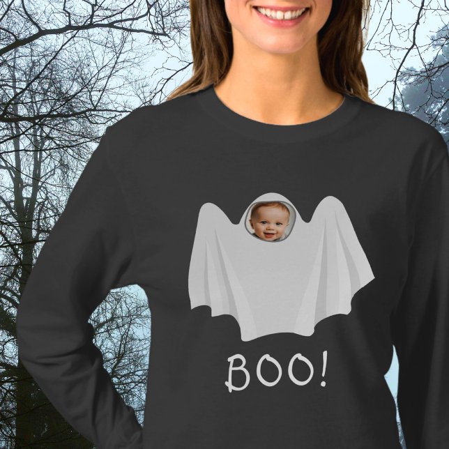 BOO! Foto Ghost gespenstisch beängstigend Hallowee T-Shirt (Von Creator hochgeladen)