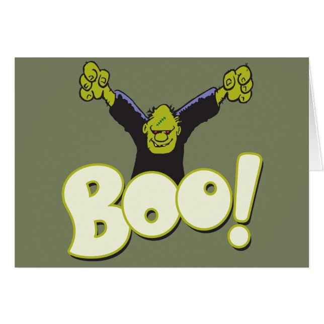 BOO Frankenstein Monster Funny Halloween (Vorderseite (Horizontal))