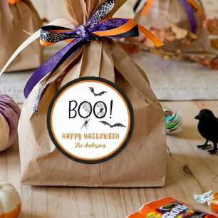 BOO Frohes Halloween-Geschenk Runder Aufkleber