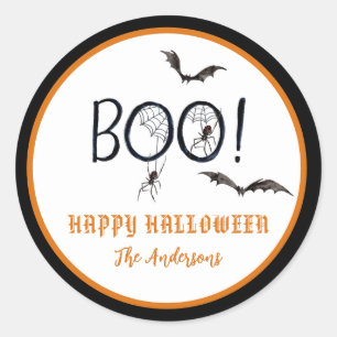 BOO Frohes Halloween-Geschenk Runder Aufkleber