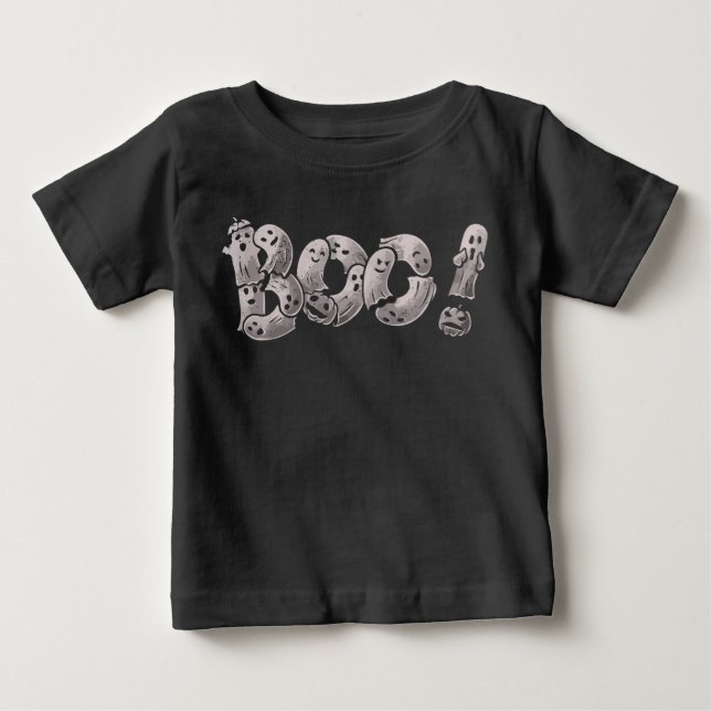 Boo Funny Ghosts Niedlich Baby Boy Girl Halloween  T-shirt (Vorderseite)