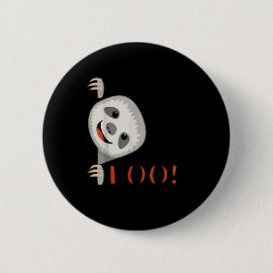 Boo! Funny Hiding Peekaboo Beängstigend Halloween Button